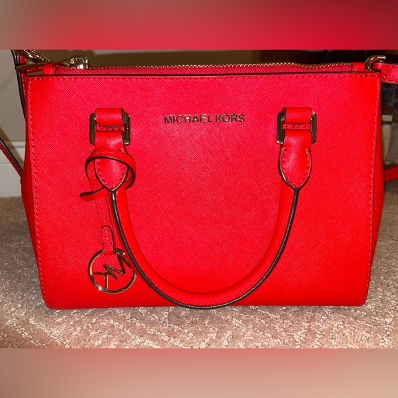 Michael Kors Red Crossbody Handbag - Picture 1 of 8